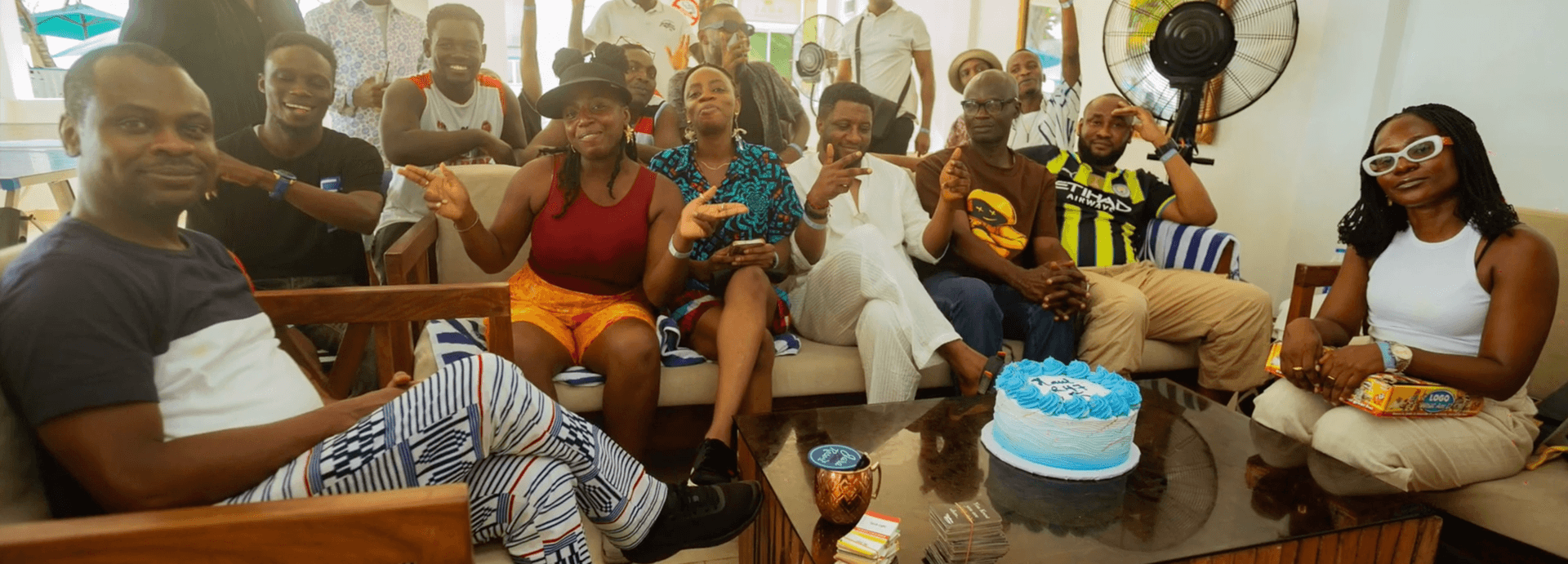 Haul247 team celebrating together at the office
